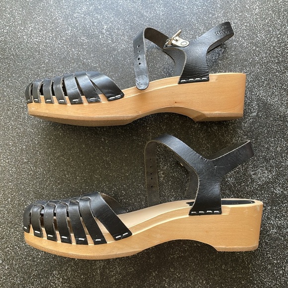 Swedish Hasbeens Black Sandals size 37 - Picture 7 of 13